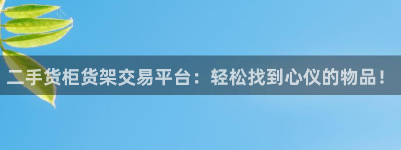 杏运平台登陆：二手货柜货架交易平台：轻松