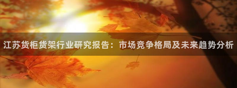 杏运注册登录：江苏货柜货架行业研究报告：